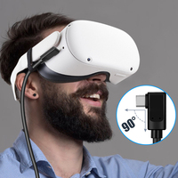 Farsue kabel Usb Tipe c, sudut kualitas tinggi 3.0 a untuk VR