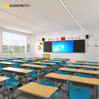 Suministro Integral de Muebles Escolares Duraderos para el Aula, Juego de Mesa y Silla Modernos con Altura Ajustable