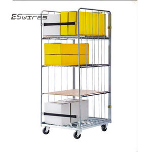 भंडारण गोदाम जस्ती धातु तार जाल वेल्डेड भारी शुल्क फोल्डेबल रसद रोलिंग पिंजरे - Product Image 4