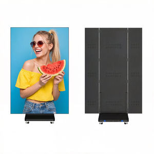 led poster display P1.86 Tri <b>Fold</b> Poster <b>Screen</b> Foldable LED for shipping mall - Product Image 1