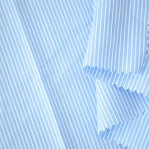 Azul blanco rayas 100% tela de algodón 32/S 100gsm patrón tejido para ropa de cama ropa de chef uniforme pantalones camisa de niño vestido - Product Image 3