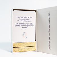 Jeu de cartes d'affirmation inspirantes pour les soins personnels Ensembles de cartes en papier de conception personnalisée Utilisation promotionnelle Comprend un emballage personnalisé