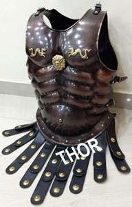 Muscles Armor Jacket Leather Strap <b>Medieval</b> <b>Costume</b> Antique Finish Armor <b>Medieval</b> Jacket - Product Image 2