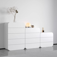 Mobilier de salon léger et luxueux avec design moderne Console Table de buffet Buffet en bois peint en blanc Buffet d'appoint