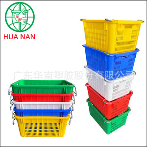 Cestas de Plástico para Transporte de Frutas y Verduras, 620x420x300, HDPE con Asas de Hierro, para el Sur de China - Product Image 4