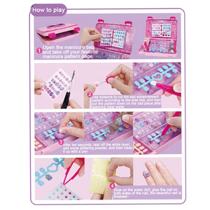 Fournisseurs de Shantou Jouets pour filles Cosmétiques Beauté Maquillage <span class=keywords><strong>Jouet</strong></span> Tampon à ongles <span class=keywords><strong>Art</strong></span> des ongles <span class=keywords><strong>Studio</strong></span> Enfants Mignon Outil de manucure Ensemble de jeu - Product Image 4