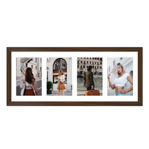 Cắt Dán khung hình dài gỗ có thể chứa bốn bức ảnh treo tường trưng bày Khung Ảnh và trang trí phòng khách - Product Image 2