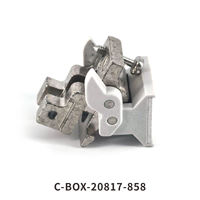 Poignée d'extraction ZSTC C-BOX, forme trapézoïdale, type 2, RAL7035, sans goupille d'alignement 20817-858