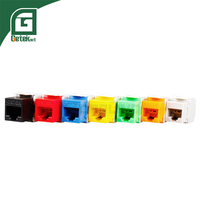 GETEKnet CAT6A CAT6 UTP Cat6 Color ABS Keystone Jack Cable Network Adapter RJ45 Coupler Modular Jack with Extend Feature