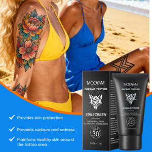 Crema Solare per Tatuaggi SPF30+ per il Corpo OEM Etichetta Privata 50g MOOYAM con Prevenzione Scottature e Protezione Rigenerante per la Pelle - Product Image 3
