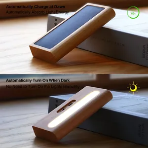 Thiết Kế Mới Từ Có Thể Sạc Lại Đèn Tường Nhà Thông Minh Ánh Sáng Hoàng Hôn Để Bình Minh Cảm Biến Ánh Sáng Ban Đêm Không Dây Rắn Gỗ Năng Lượng Mặt Trời Tường Ánh Sáng - Product Image 3