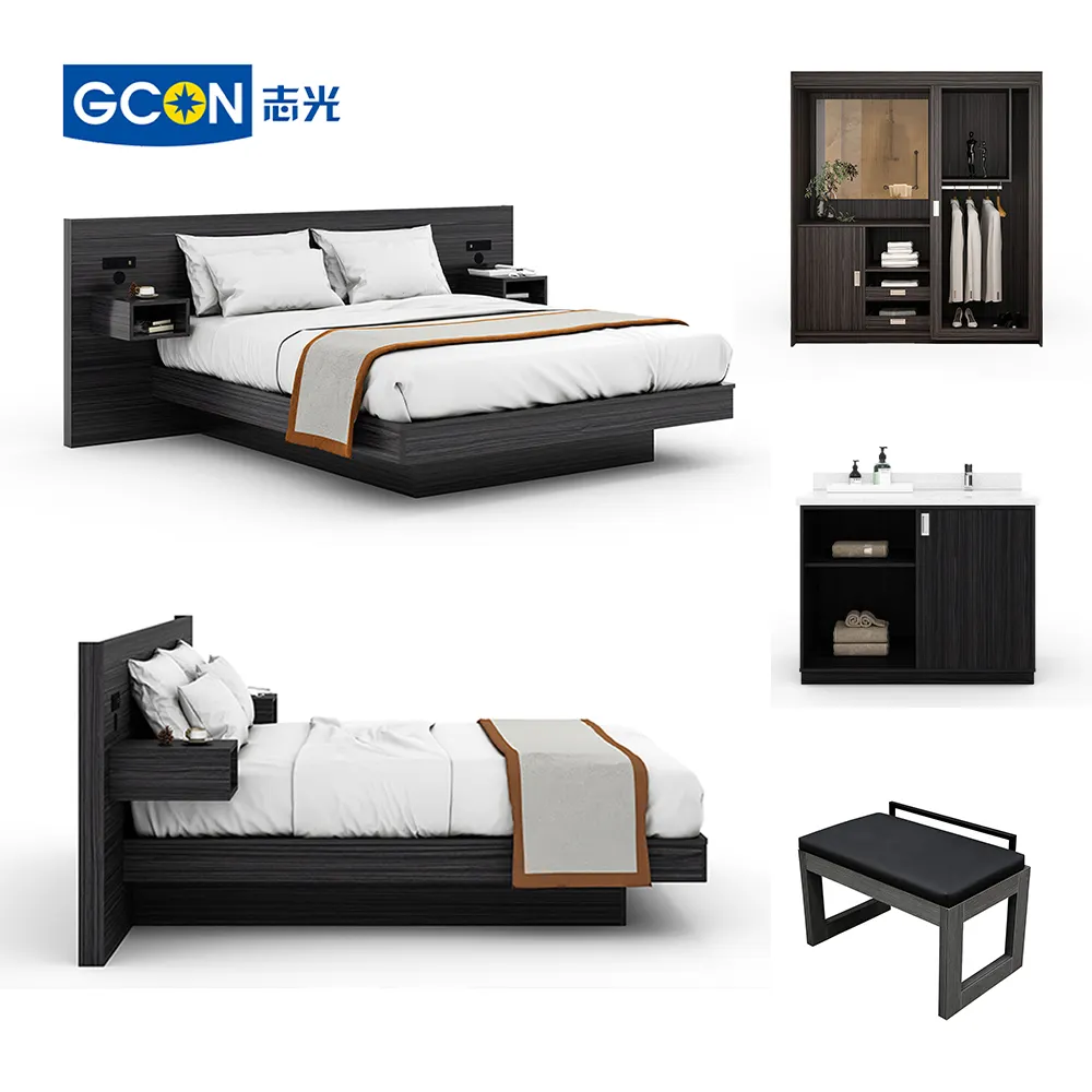 Набор мебели для комнатных отелей, на заказ, для современных курортов и гостиничных спален 3 4 5 звезд