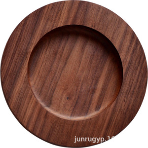 Walnut Wood Coasters Round <b>Teacup</b> Holders Natural Wood Color Coffee Trays For Tea And Coffee Serving - Product Image 4