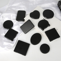 Vente en gros Miroir de maquillage mignon fait à la main personnalisé Miroir de marque privée Mini miroirs PU pliants double face avec logo personnalisé
