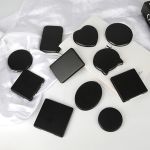 Espejo de maquillaje bonito al por mayor espejo de etiqueta privada personalizado hecho a mano mini espejos plegables de doble cara de PU con logotipo personalizado - Product Image 2