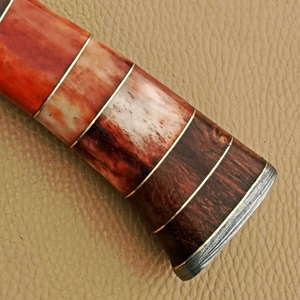 Couteau de chasse tactique en acier Damas fait main, couteau à lame fixe de survie en plein air, vente en gros de couteaux de chasse Damas de haute qualité - Product Image 4