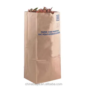 Biodegradable Backyard Garbage Bag Leaves Trash Garbage Refuse 30 Gal Paper Lawn And Leaf Bags