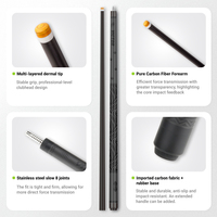 Queue de billard multifonction de haute qualité en fibre de carbone |   Queue de billard professionnelle légère et durable pour les coups de saut/démarage en salle