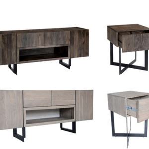 Buffet d'appoint moderne en bois à 4 portes, style nordique, pour la maison - Product Image 6