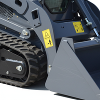 Mini-chargeuse sur chenilles compacte V1100 avec moteur Kubota, hydraulique, 17,2 kW, pour l'agriculture et la construction