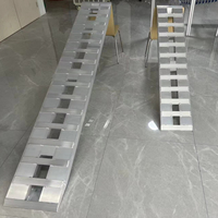 Rampe de chargement intégrée en aluminium Silver Hollow pour moto, 4000 kg, robuste, avec planche antidérapante à nervures pour VTT
