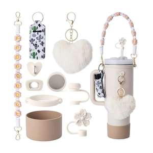 KK868 Juego de 10 piezas Vaso Cadena Felpa Amor Flor Juego colgante Flor de melocotón Tejido 40oz Vaso Copa Juegos periféricos - Product Image 4