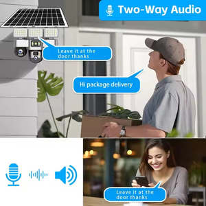 V380 Pro HD PTZ True 3-Objektiv-Solarkamera für den Außenbereich 6MP WIFI-Netzwerks icherheit CCTV-Fernseher mit geschlossener Schaltung und LED-Straßen laterne - Product Image 5