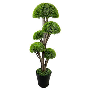 Planta de simulación de moda con forma especial, árbol de jardinería con hojas de pino y simulación de hongos, decoración verde para macetas - Product Image 2