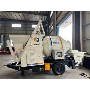 Pompe à béton mobile HAMAC avec remorque, mélange et pompage intégrés pour les chantiers de construction, alimentation diesel ou électrique - Product Image 4