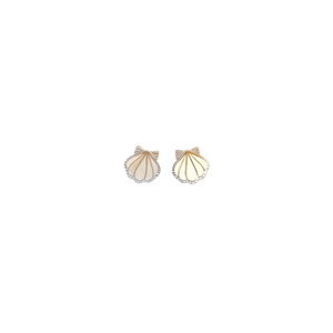 Fashion <b>Stud</b> <b>Earrings</b> 316L Stainless Steel PVD Gold Plating Sustainable Resistant Shell Design - Product Image 2