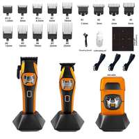 Tondeuses à cheveux durables avec station de charge puissante 13000 tr/min, kit de tondeuses multi-vitesses pour barbier