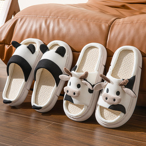 Da uomo <span class=keywords><strong>donna</strong></span> quattro stagioni cartone animato in cotone per pantofole da interno impermeabile antiscivolo suola spessa scarpe premaman traspiranti - Product Image 2