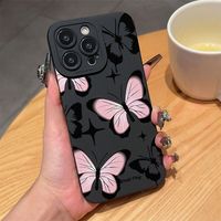 Coques de téléphone antichoc Papillons pour iPhone 17 Air 16 Plus Pro Max 15 14 13 12 11 X – Housse de protection anti-chute personnalisée