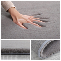 Tapis de salon moderne en fibre de polyester moelleux et touffeté, antidérapant, résistant aux taches, tapis moelleux et duveteux pour la salle familiale