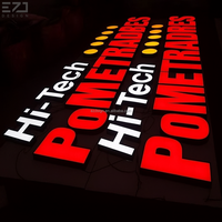 Enseignes commerciales personnalisées EZD Panneau signalétique de boutique Design LED Lettre éclairée Frontlit Panneau frontal de magasin pour les entreprises Panneau LED d'extérieur