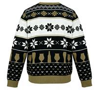 Pull en tricot confortable et amusant, 100% acrylique, chaud, respirant, imprimé de dessins animés, motif Fair Isle, pour femmes et hommes, hiver