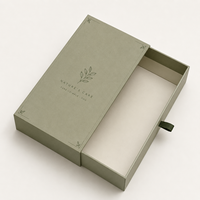 Boîte d'emballage coulissante personnalisée avec matériau en papier recyclable écologique, logo imprimé personnalisé, utilisation en vente au détail