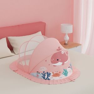 Mosquitera plegable cifrada con forro de poliéster tejido de 200TC moderno con patrón de dibujos animados cama de bebé portátil para el verano - Product Image 4