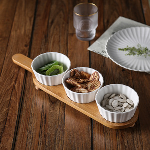 <span class=keywords><strong>Assiette</strong></span> à fruits <span class=keywords><strong>en</strong></span> céramique, 3 compartiments, sauce soja, trempage, décoration de table, <span class=keywords><strong>assiette</strong></span> à fruits, <span class=keywords><strong>assiette</strong></span> à collation de restaurant - Product Image 5