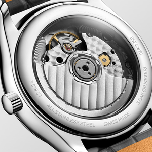Montre mécanique automatique pour homme avec chiffres arabes, petit cadran des secondes, bracelet en cuir, verre saphir, Longinesing - Product Image 5