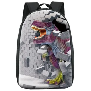 앞 포켓이없는 맞춤형 공룡 디자인 인쇄 아이 배낭 학교 가방
