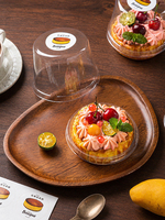 Boîte d'emballage IMEE pour petit gâteau de 4 pouces, boîte à cheesecake basque, boîte transparente surélevée pour emporter, boîte à dessert