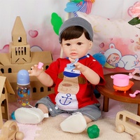 Boneka Bayi Reborn Lifereborn Terbaru 19 Inci, Boneka Balita Laki-laki Reborn, Boneka Bayi Silikon Lembut untuk Hadiah Ulang Tahun