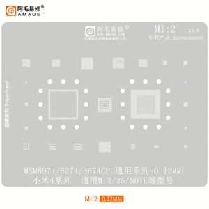 Amaoe BGA-Pochoir de reballage pour Xiaomi 6/4/5/8/Redmi Note/2/2A/3/Max/4X/Pro/5S/8, 17 pièces/ensemble/9/12 - Product Image 3