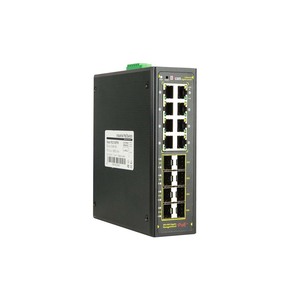 Commutateur PoE industriel géré 8 ports RJ45 10/100/1000M + 8 ports SFP 100/1000M pour caméras IP de vidéosurveillance - Product Image 1