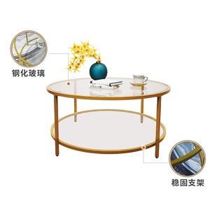 Factory wholesale retro transparent coffee <b>tables</b>, creative round coffee <b>tables</b>, rental room <b>side</b> <b>tables</b>, stylish dining <b>tables</b> - Product Image 4