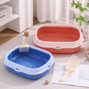 กระบะทรายแมวแบบกึ่งปิด 40.4x33.6x10.9 ซม. พร้อมที่ตัก สำหรับแมวและสุนัข รูปทรงสี่เหลี่ยมผืนผ้า วัสดุ PP - Product Image 4
