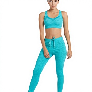 High Quality Women Solid Color <b>Racerback</b> Sports <b>Bra</b> Scoop Neck Medium Support Yoga Activewear Women Sports <b>Bra</b> - Product Image 3