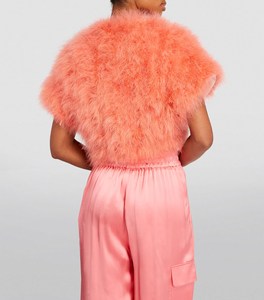 YR148 Accepter la fabrication personnalisée de toutes sortes de produits en plumes de dinde Lady Real Turkey Feather <span class=keywords><strong>Bolero</strong></span> - Product Image 3