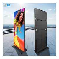 Pantalla LED Plegable GOB para Interiores/Exteriores, P2-P4, IP65, Impermeable, Alto Brillo, Portátil, para Publicidad en Centros Comerciales